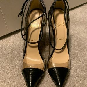 Christian Louboutin Python PVC Heels Black 38.5